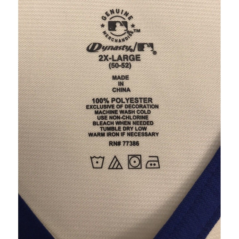Texas Rangers Jersey Mens 2XL (50-52) White Buttons MLB Baseball Dynasty RARE - Picture 10 of 14
